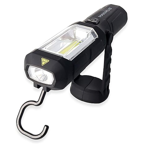 Maximus LED Working Lamp with Duracel Batteries - Black