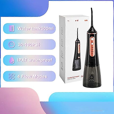 GT GUARD Four Mode Oral Portable Water Flosser - Black