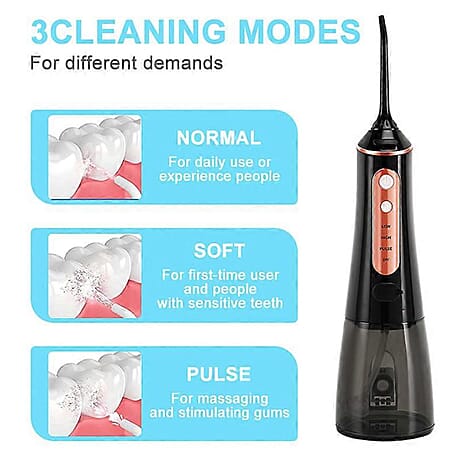 GT GUARD Four Mode Oral Portable Water Flosser - Black