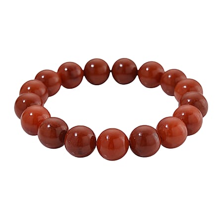 First Time Ever- Enhanced Red Jade Bracelet (Size 7.5) 300.00 Ct.