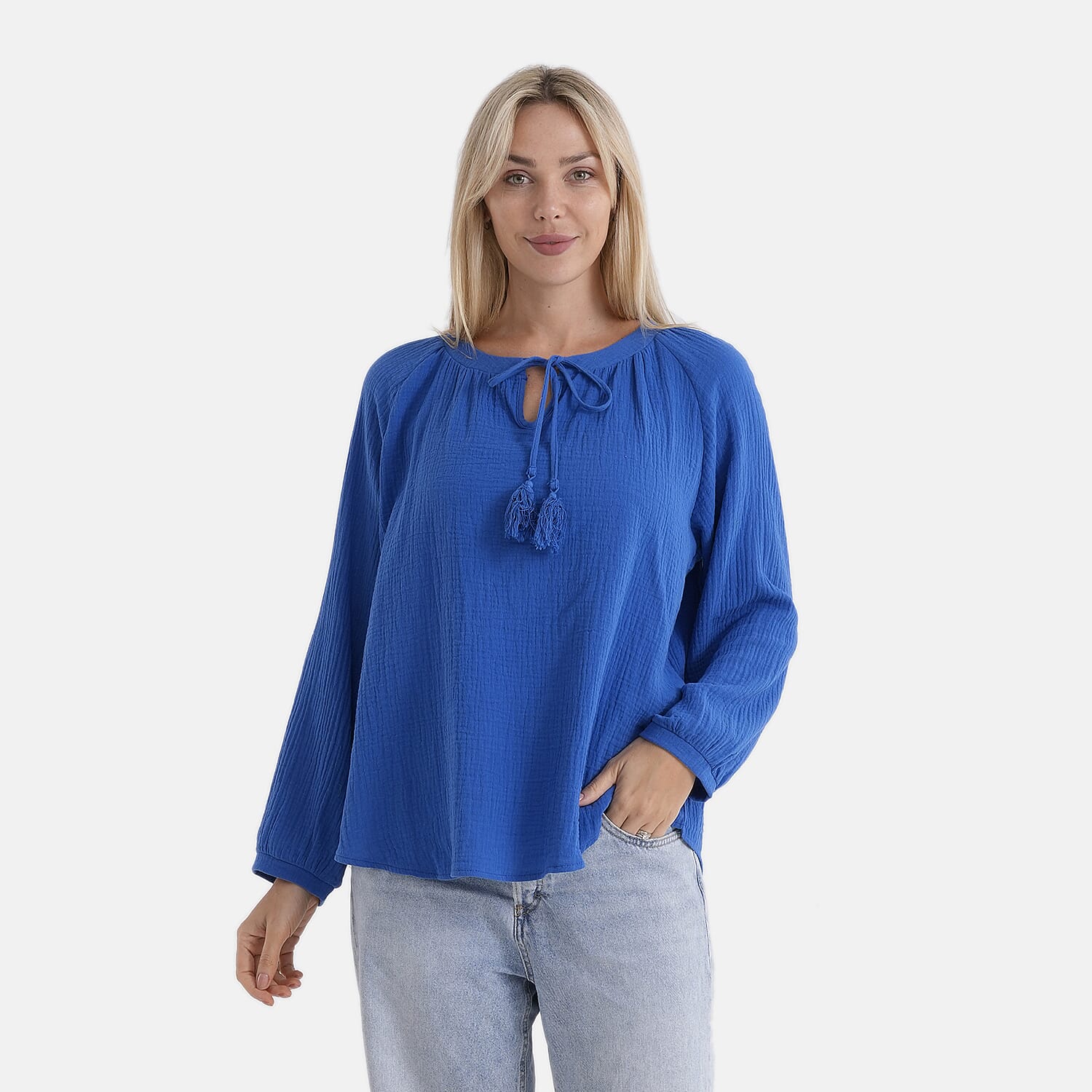 & Maisi Cotton Leaf Blouse