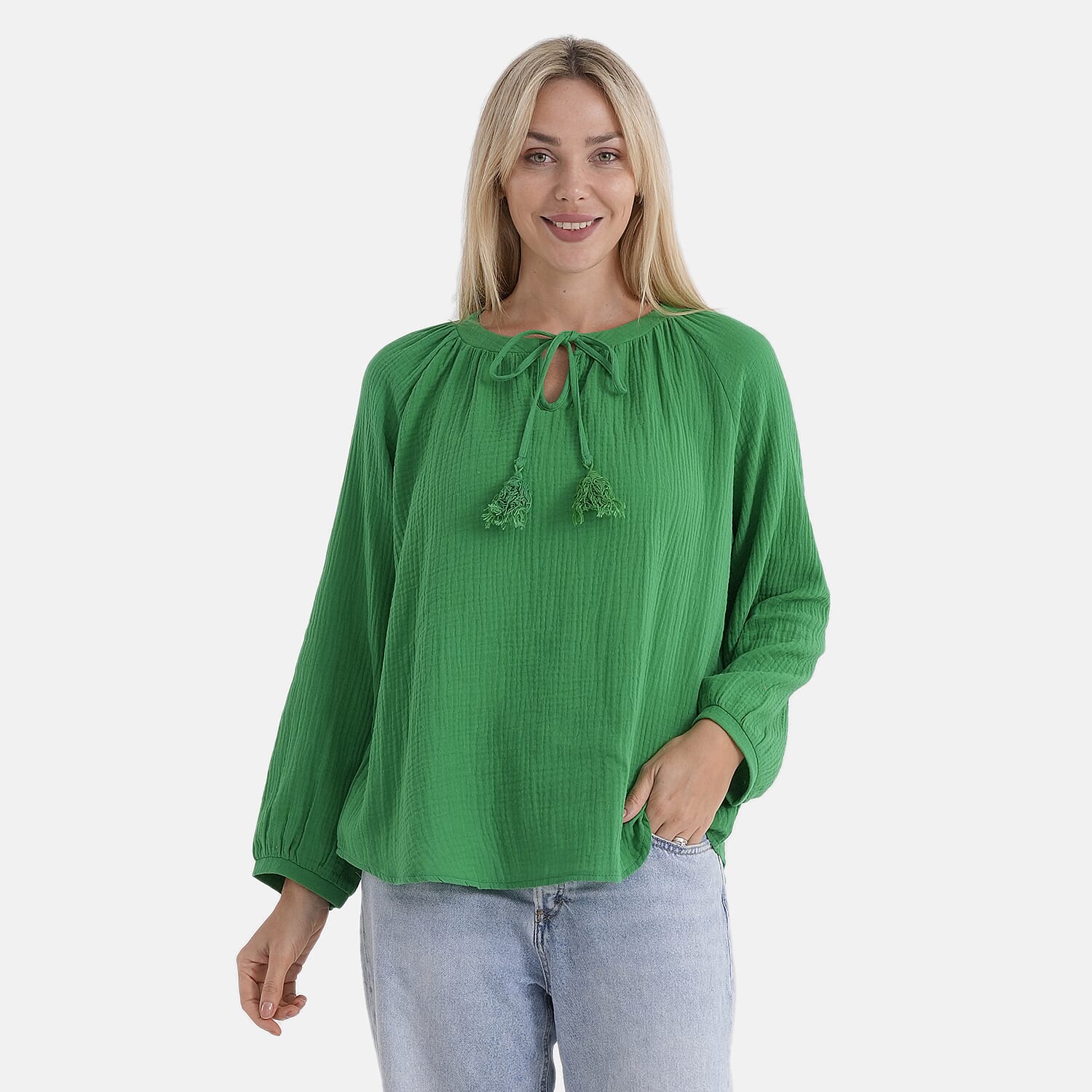 & Maisi Cotton Leaf Blouse