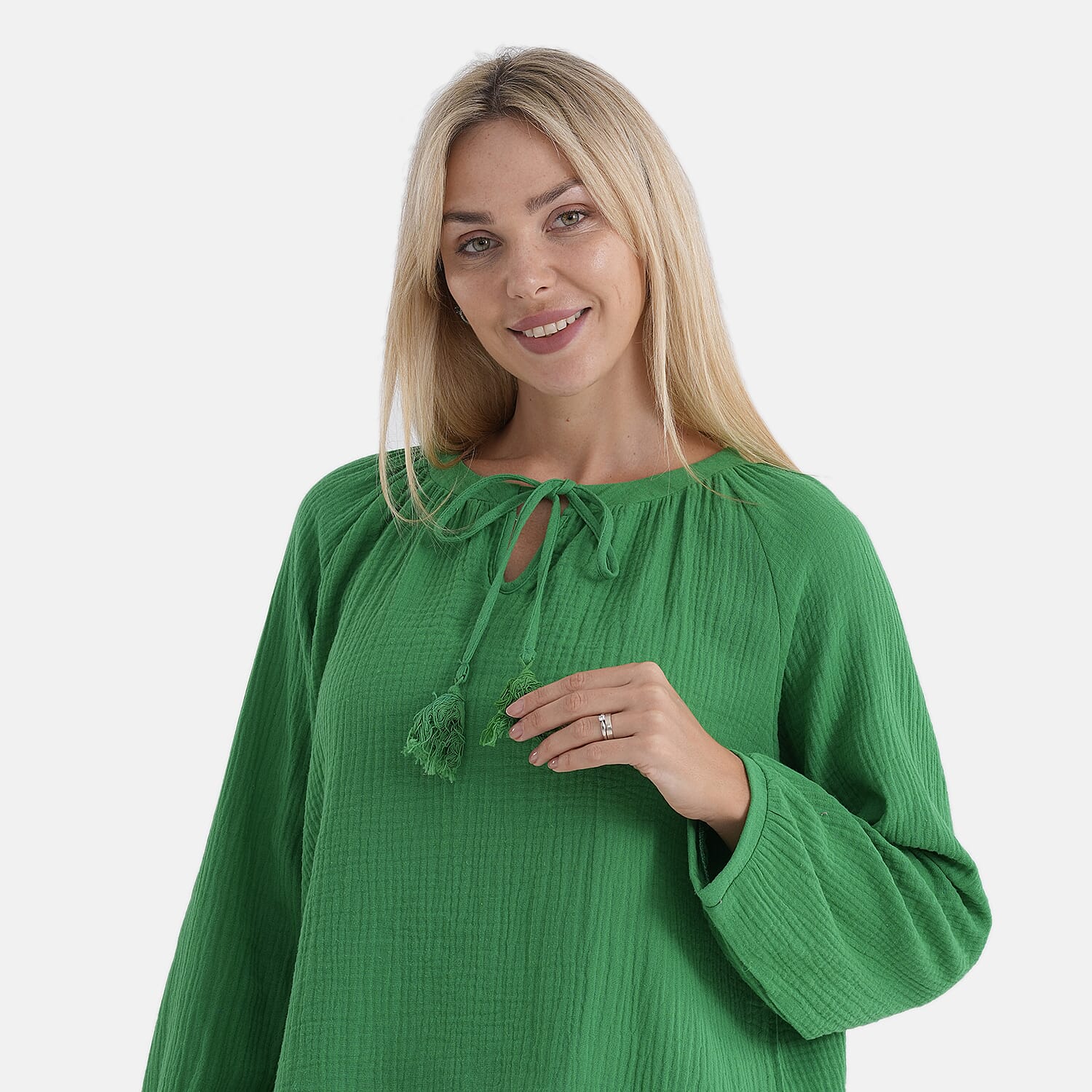 & Maisi Cotton Leaf Blouse