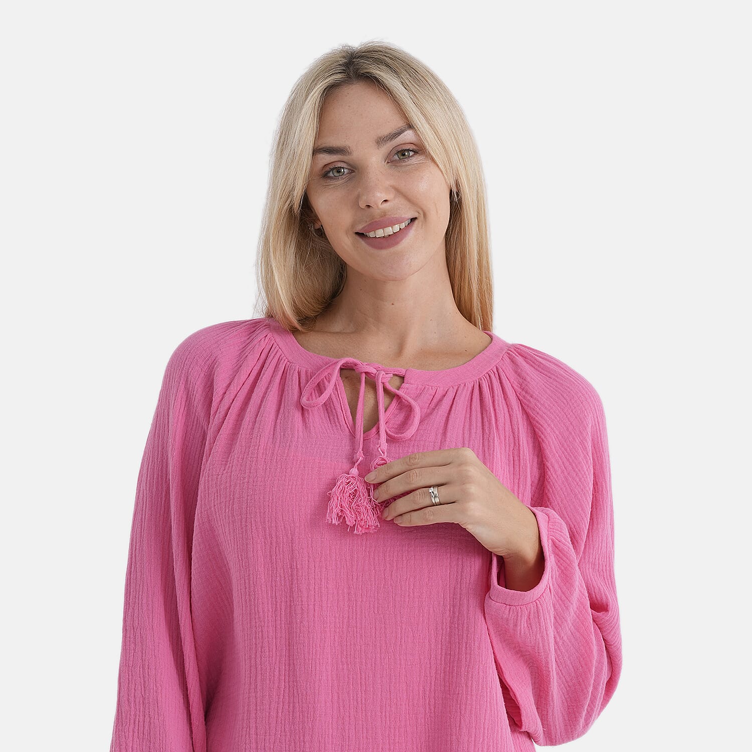 & Maisi Cotton Leaf Blouse