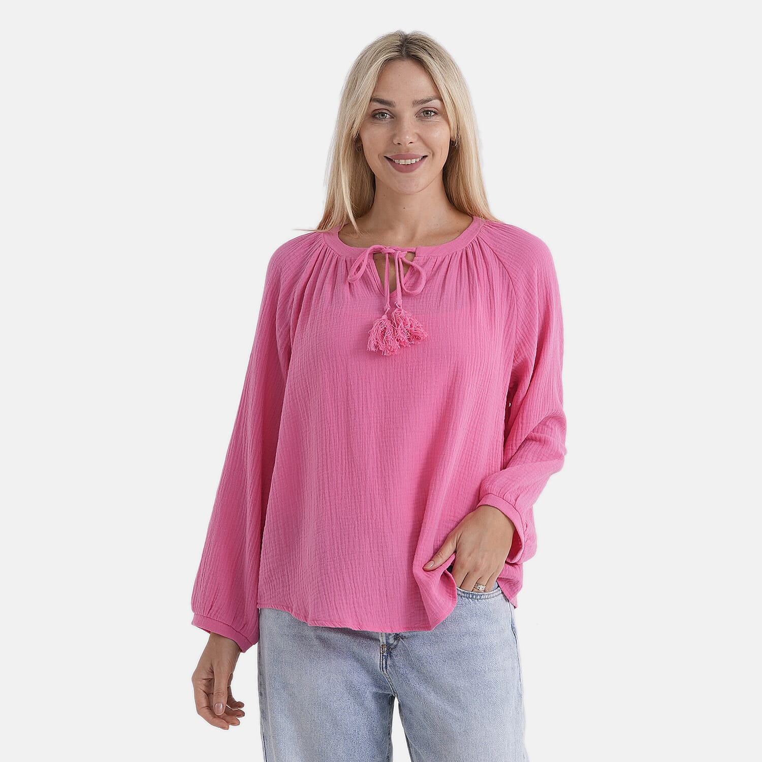 & Maisi Cotton Leaf Blouse