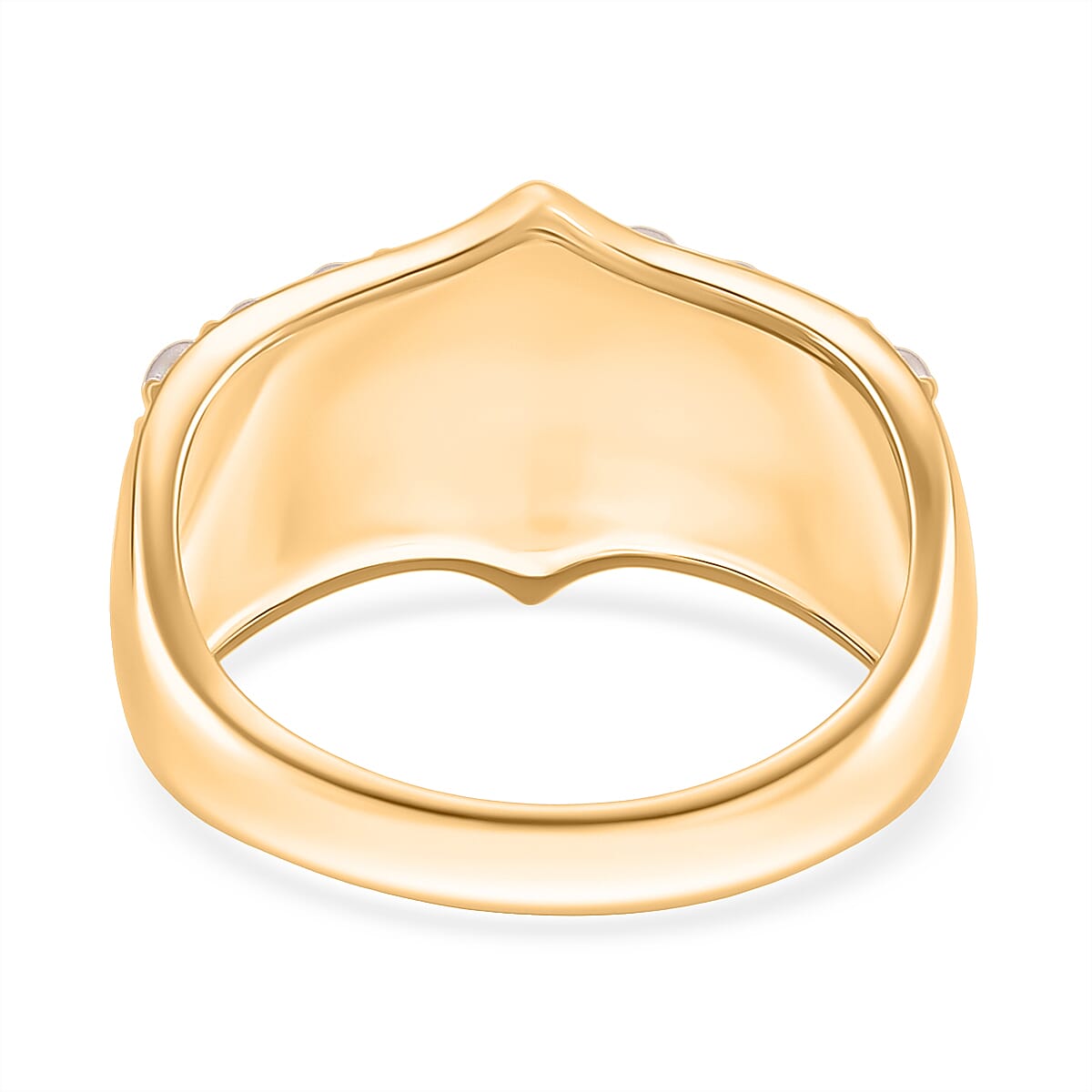 D'Joy Sleeping Beauty Turquoise & Fresh Water Pearl Ring in Yellow Gold Plated Sterling Silver 1.46 Ct.