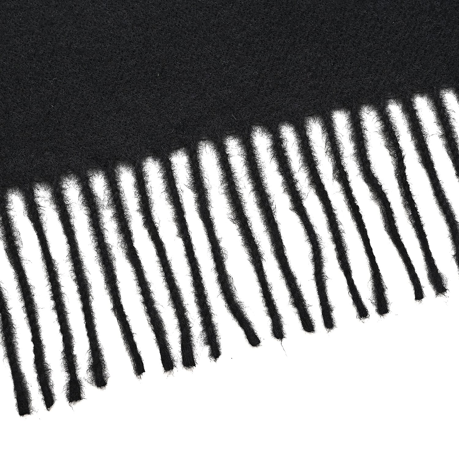 Super Soft Cashew Nut Embroidery Scarf (Size 180 x 70 cm) - Black