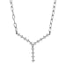 LUXURIANT 1.11 Ct. Lab Grown Diamond Y-shaped Necklace (Size 20) in Rhodium Overlay Sterling Silver (SI-GH)