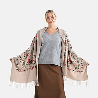 https://tjcuk.sirv.com/Products/82/7/8274860/Super-Soft-Floral-Embroidery-Scarf-Size-180-x-70-cm-Brown_8274860_1.jpg?w=342&h=342