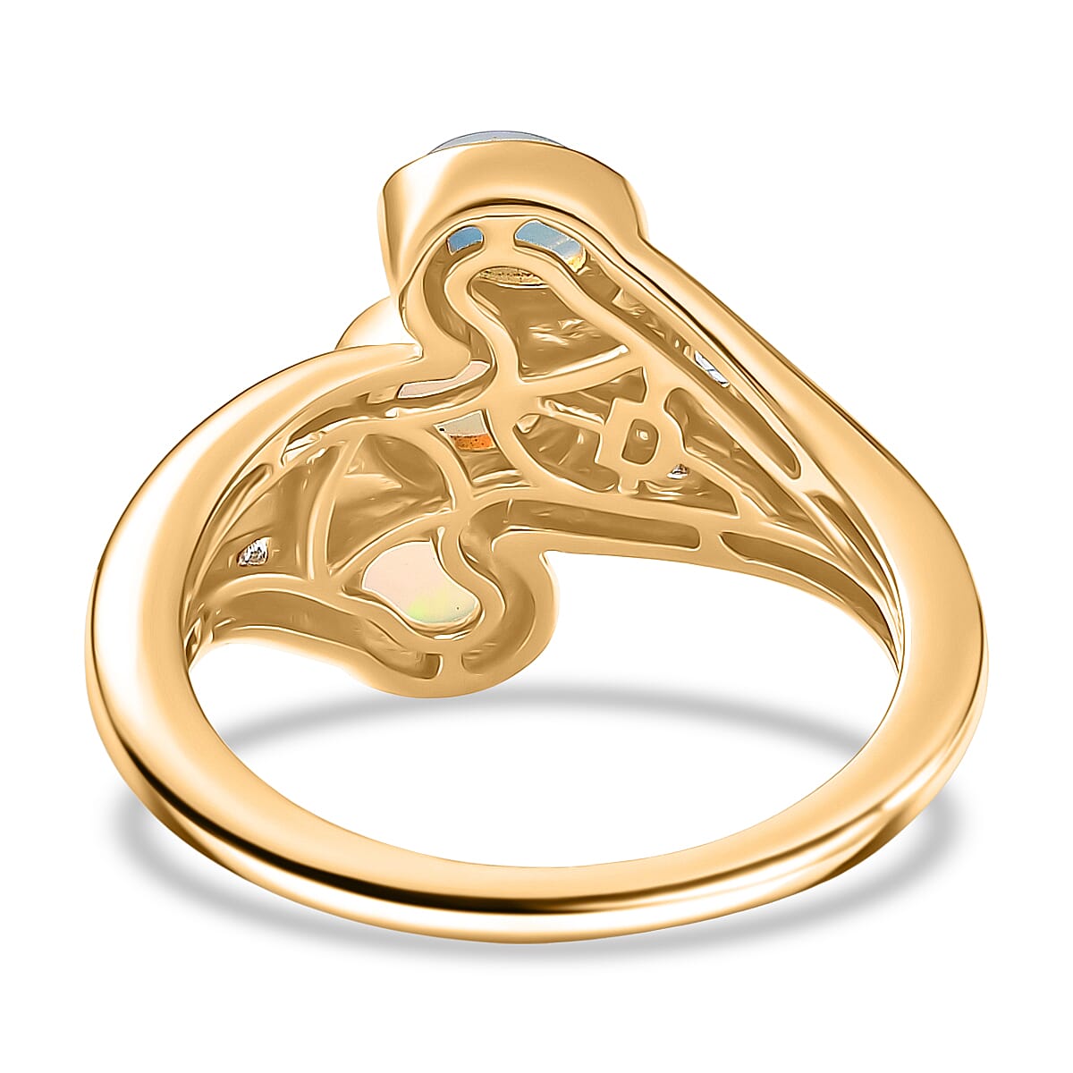 D'Joy White Zircon 3 Stone Ring in Sterling Silver