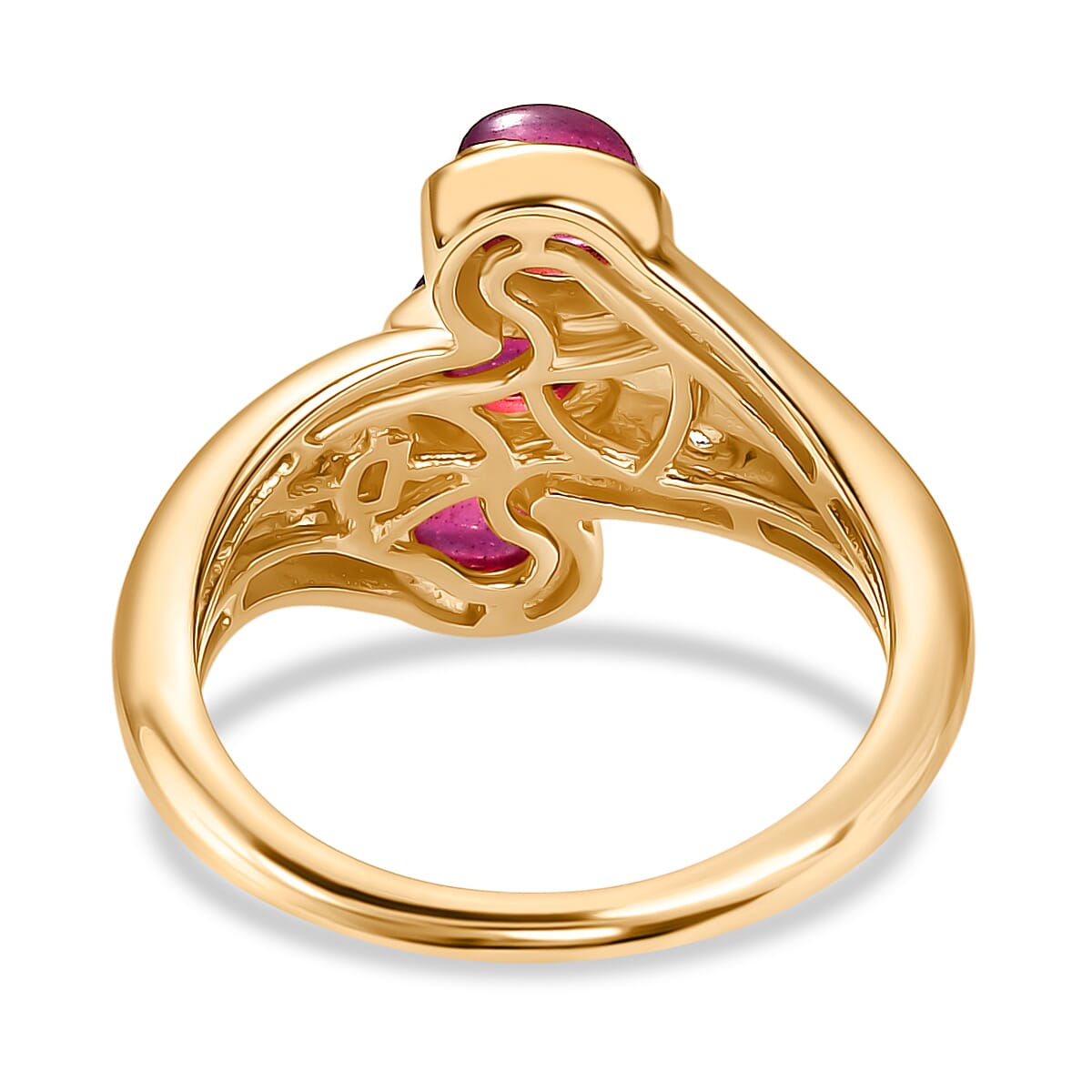 D'Joy White Zircon 3 Stone Ring in Sterling Silver