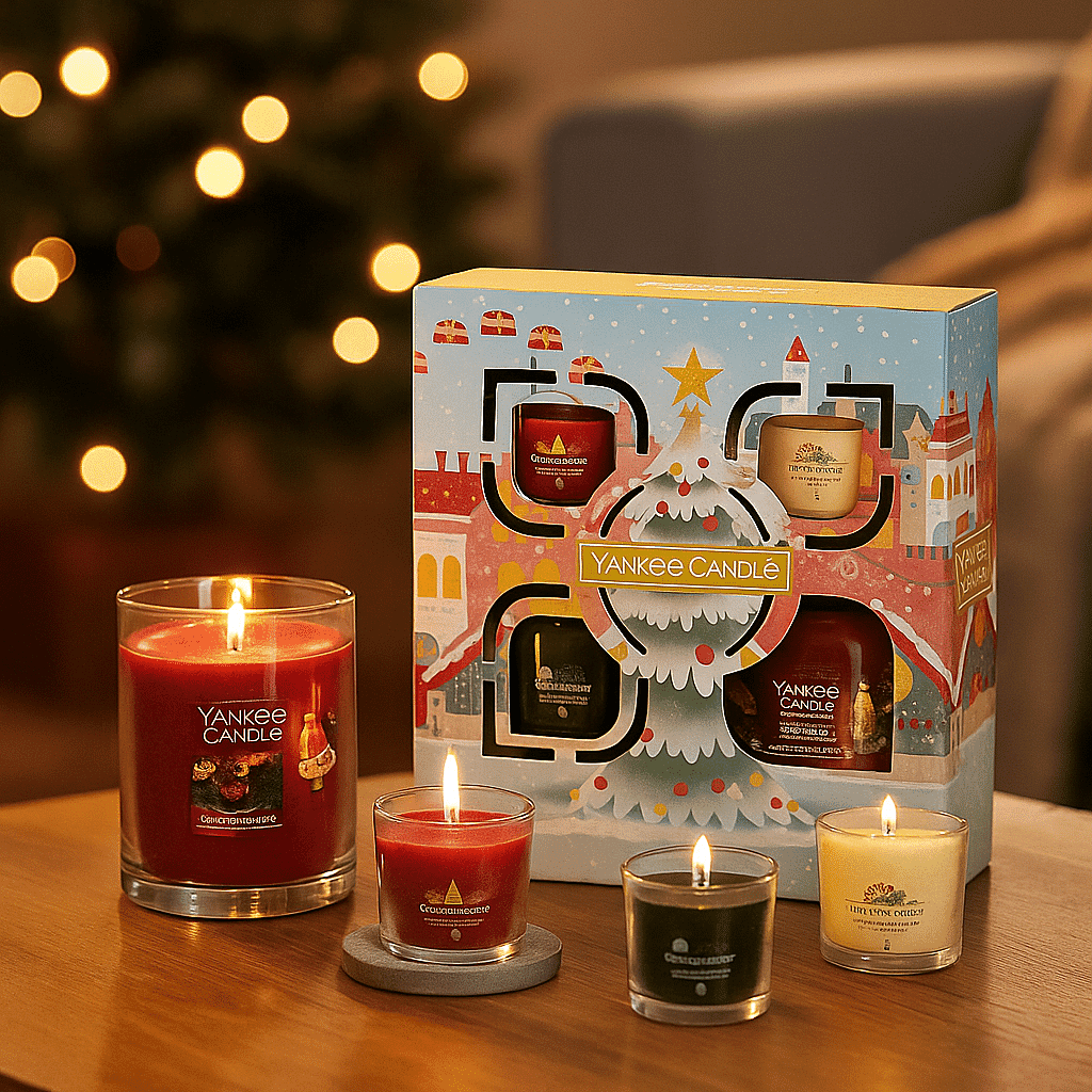 Yankee Candle Christmas Tumbler & 3 Filled Votive Gift Set