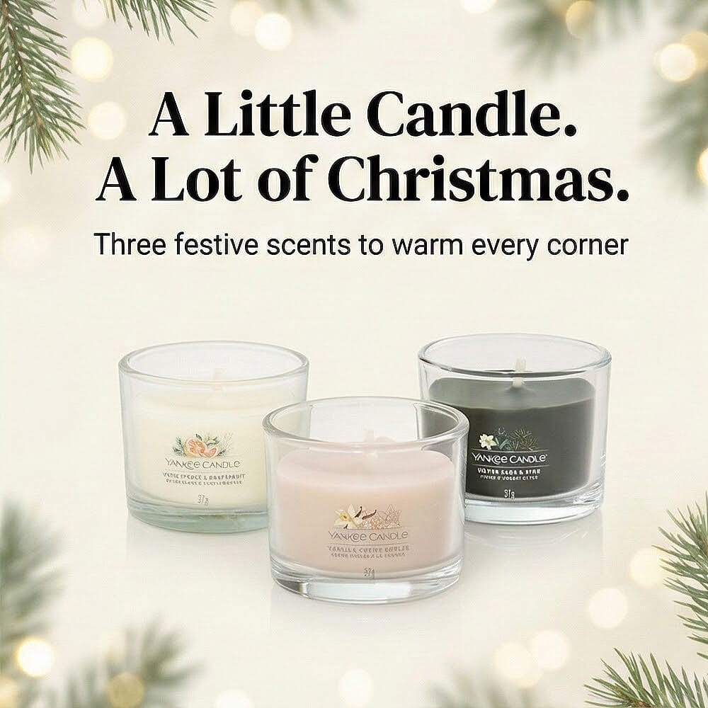 Yankee Candle Christmas 3 Candles Votive Gift Set - 37g x3