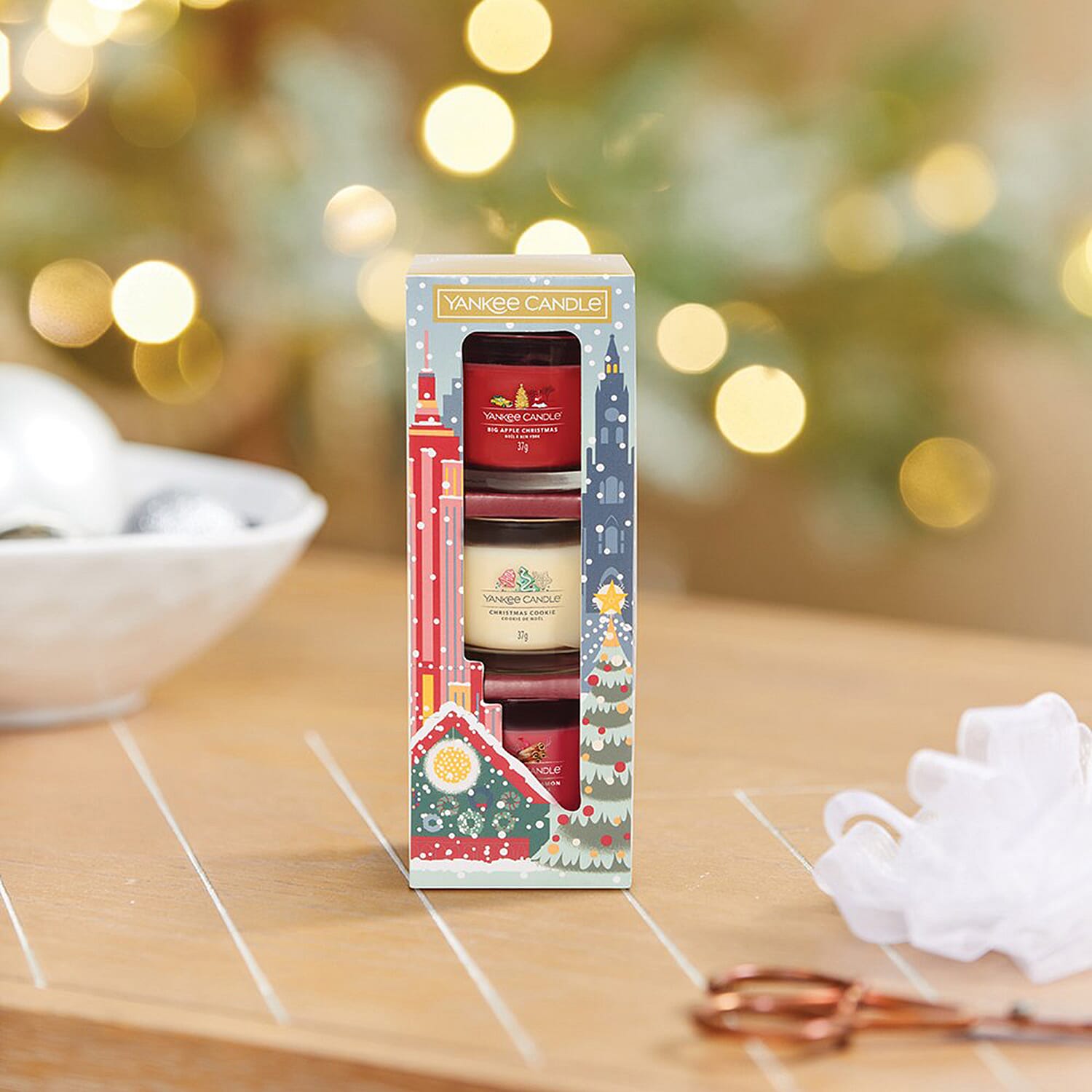 Yankee Candle Christmas 3 Candles Votive Gift Set - 37g x3