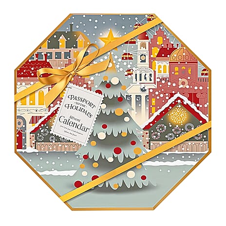 Yankee Candle Passport to the Holidays Advent Wreath Calendar - 24 Tea Lights & Holder Christmas Gift Set - Multi