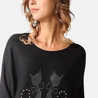 https://tjcuk.sirv.com/Products/82/7/8275270/QED-Cat-Embellished-Jumper-Size-M-L-Black_8275270_3.jpg?w=342&h=342