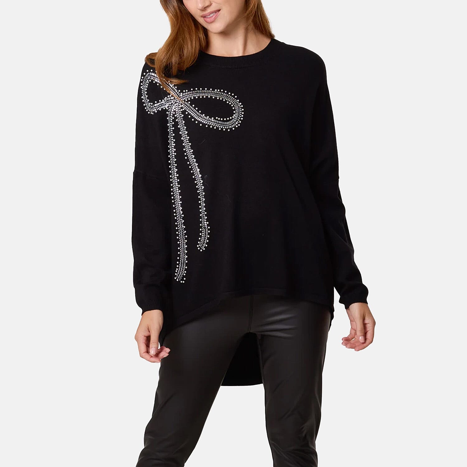 Nova of London Bow Jumper (Size - 8 to 20) - Black