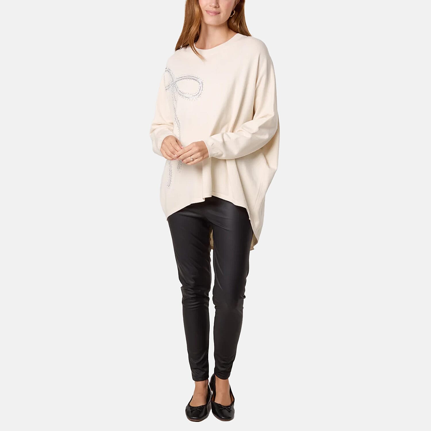 Nova of London Bow Jumper (Size - 8 to 20) - Cream