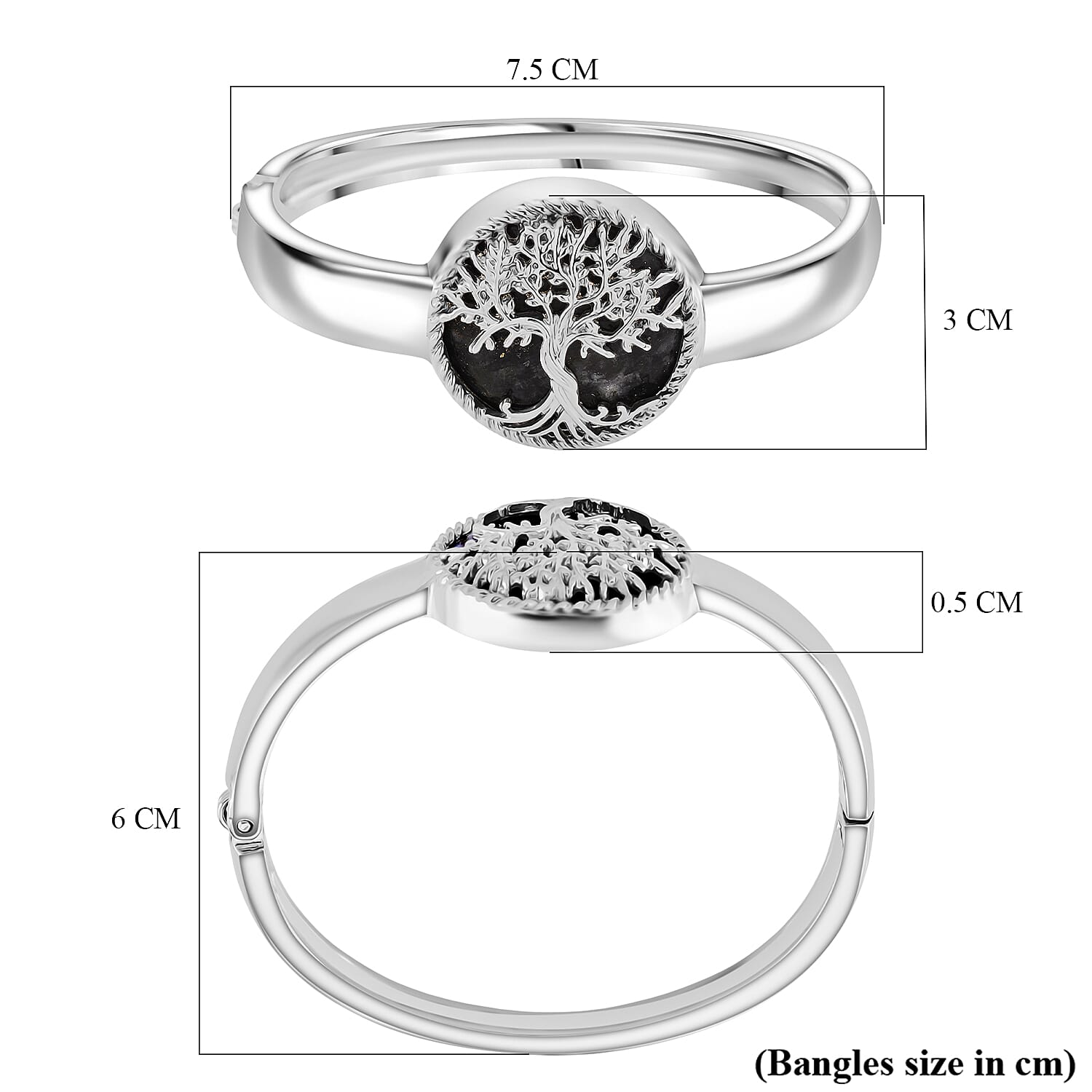 Labradorite Cuff Bangle  2.000  Ct.