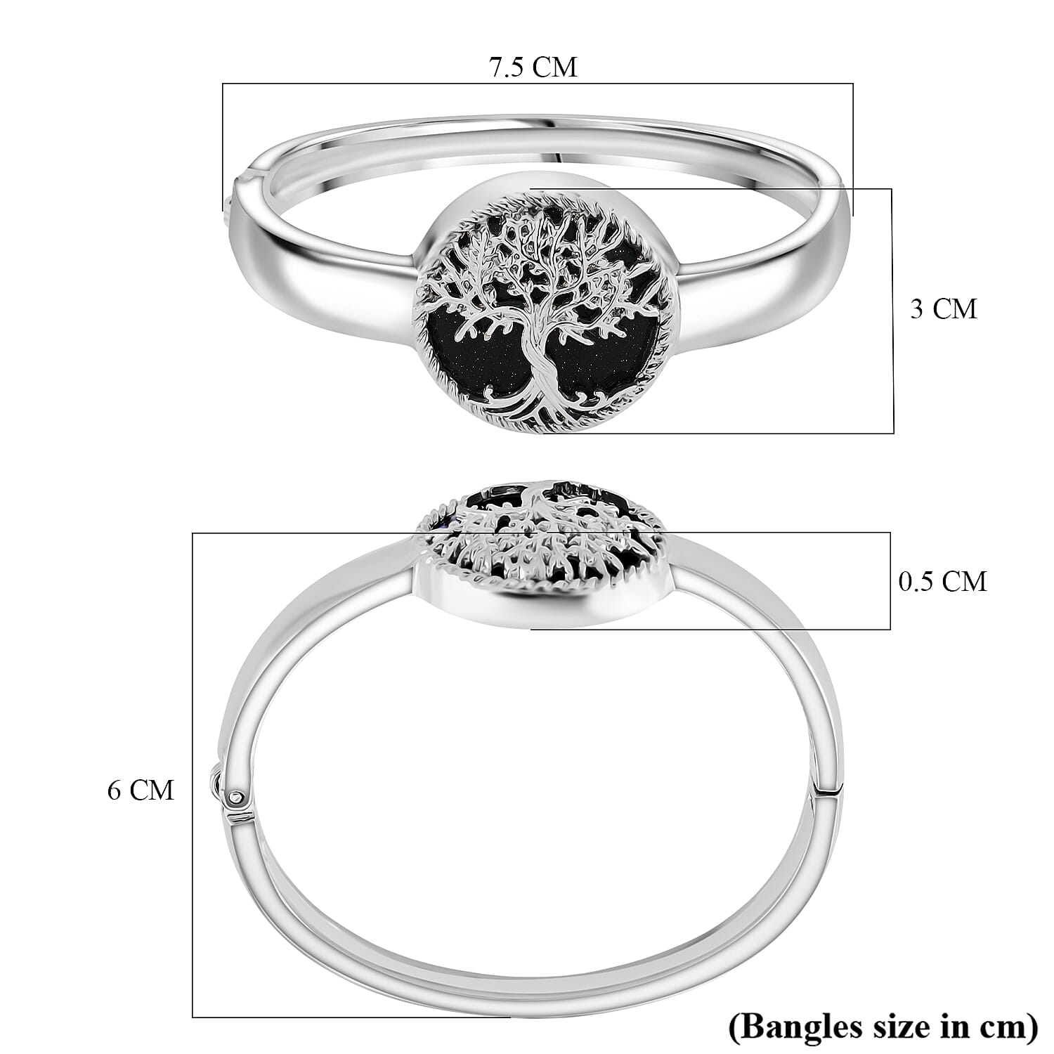 Blue Sandstone Cuff Bangle  2.000  Ct.