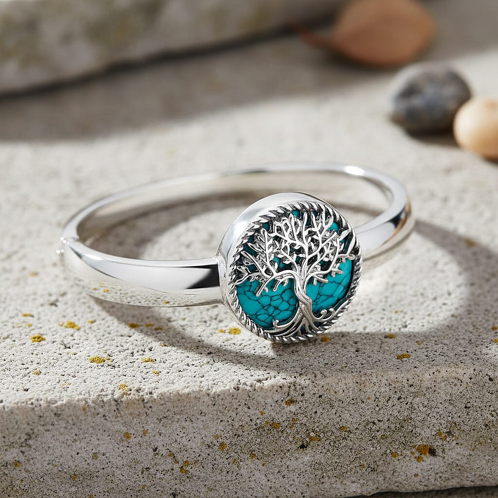 Blue Howlite Cuff Bangle  2.000  Ct.