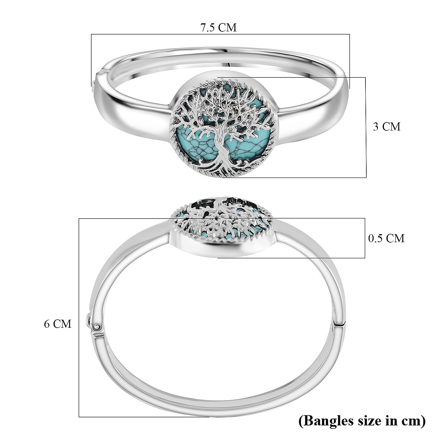 Blue Howlite Cuff Bangle  2.000  Ct.