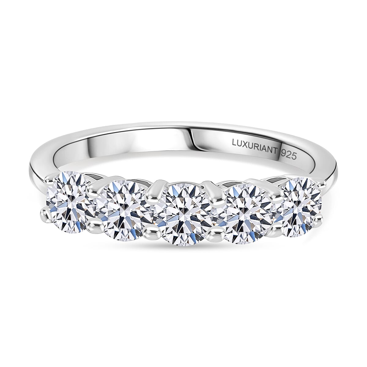 Luxuriant SGL Certified Lab Grown Diamond SI-GH Ring in Rhodium Overlay Sterling Silver 1.00 Ct.