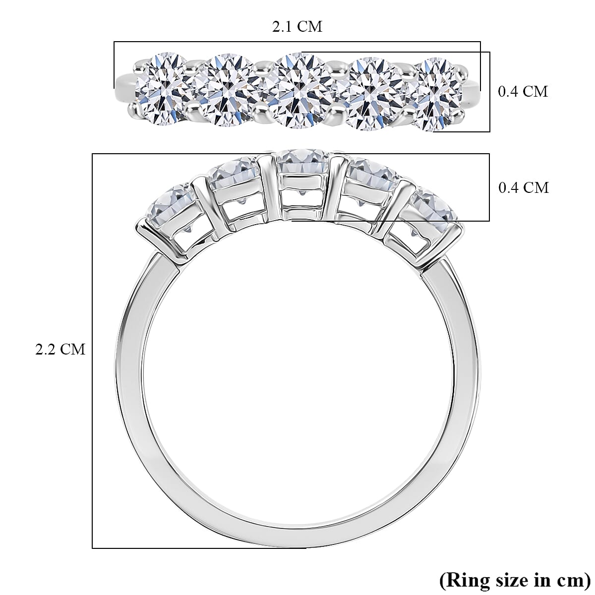 Luxuriant SGL Certified Lab Grown Diamond SI-GH Ring in Rhodium Overlay Sterling Silver 1.00 Ct.