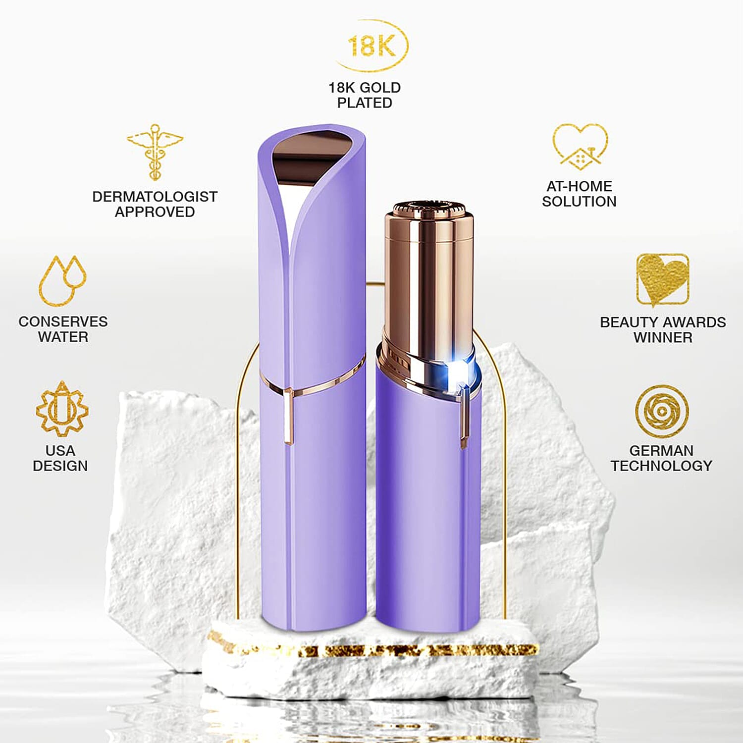 Finishing Touch Flawless Facial Hair Remover - Lavender