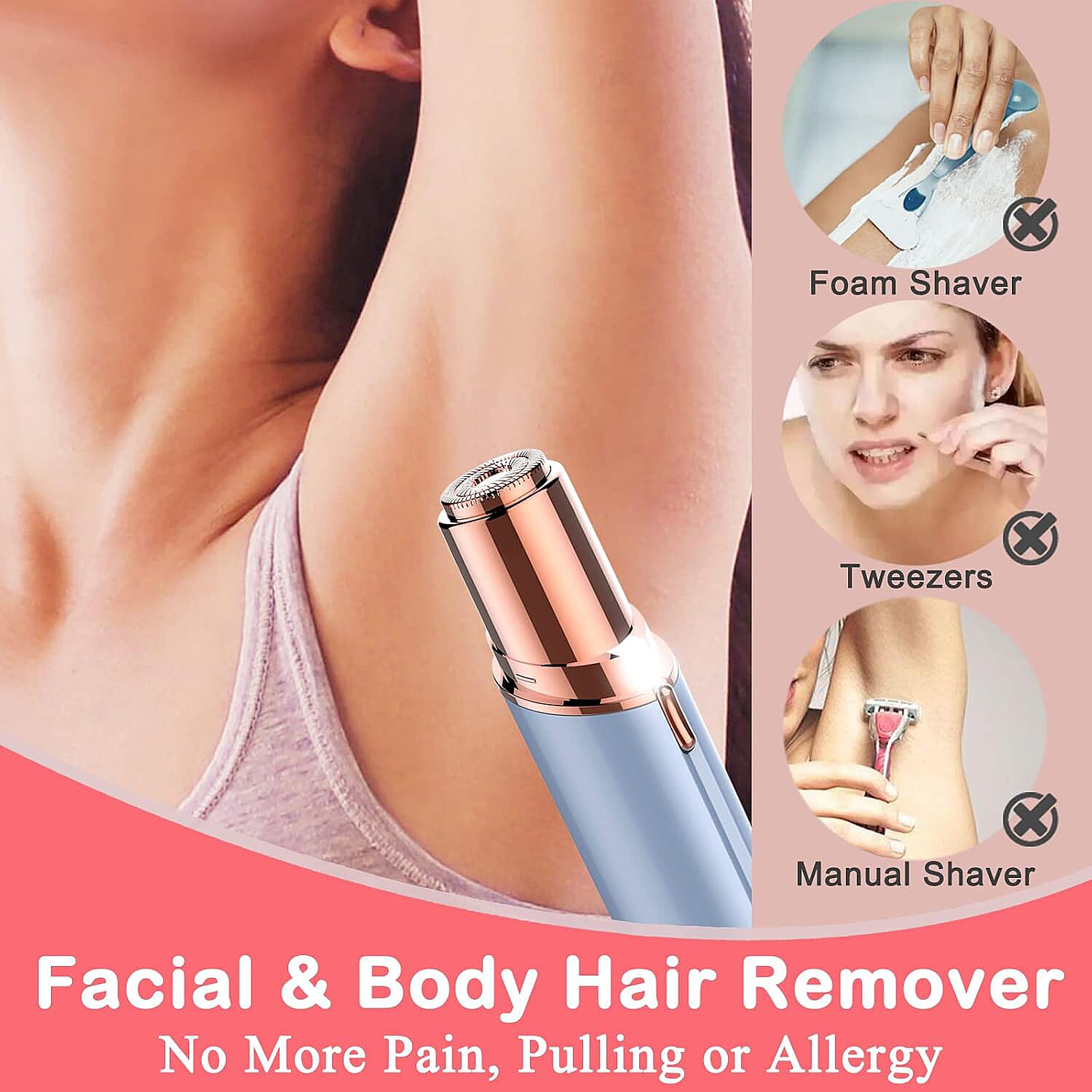 Finishing Touch Flawless Facial Hair Remover - Blue