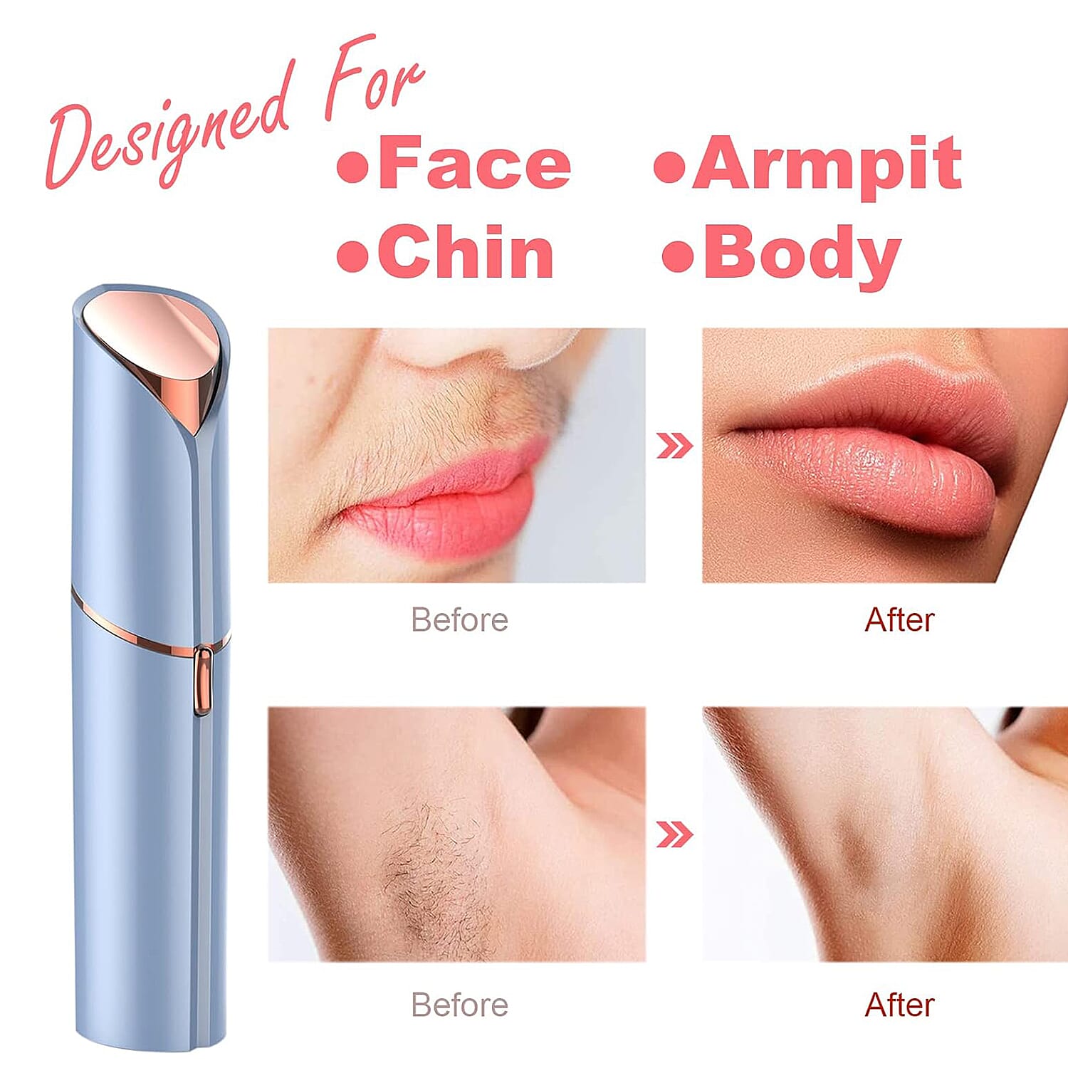 Finishing Touch Flawless Facial Hair Remover - Blue