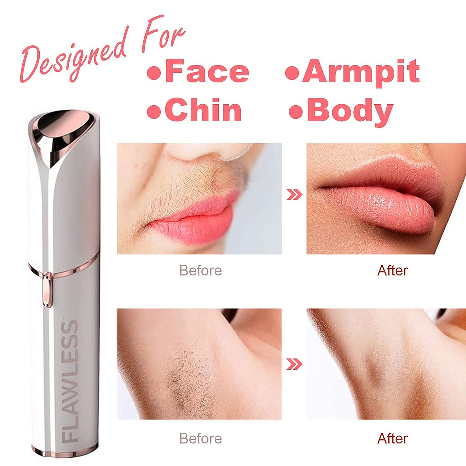 Finishing Touch Flawless Facial Hair Remover - White