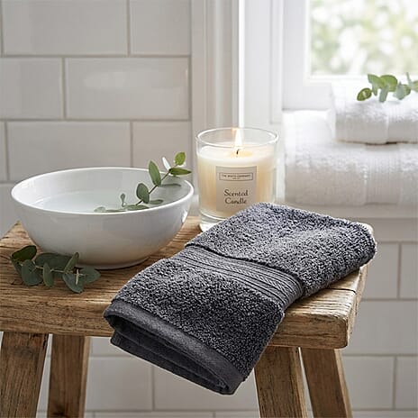 100% Organic Turkish Cotton Face Cloth (550GSM) - Cinder