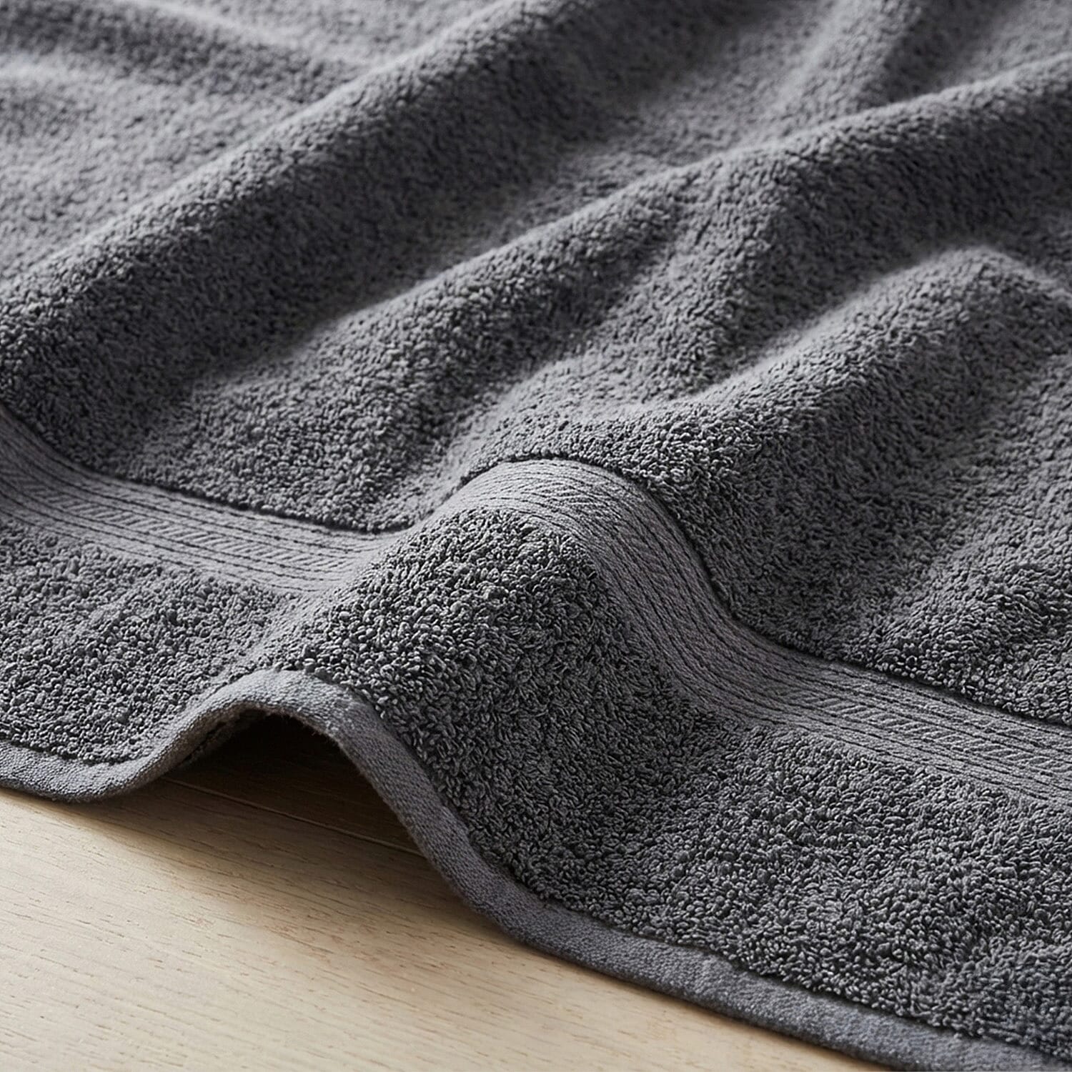 100% Organic Turkish Cotton Hand Towel - 550GSM - Dark Grey