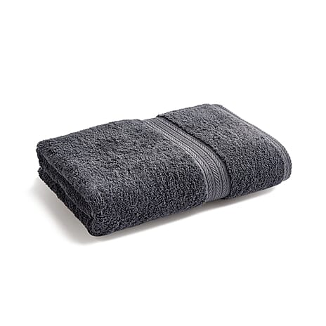 100% Organic Turkish Cotton Hand Towel - 550GSM - Dark Grey