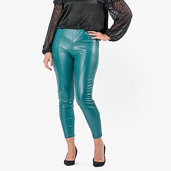 https://tjcuk.sirv.com/Products/82/7/8276214/Closeout-Deal-PU-Jean-and-Pant-Trouser-Size-12-Teal-Green_8276214.jpg?w=342&h=342
