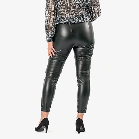 MARINA KANEVA Closeout Deal Pin Tuck Trouser (Size 20) - Black