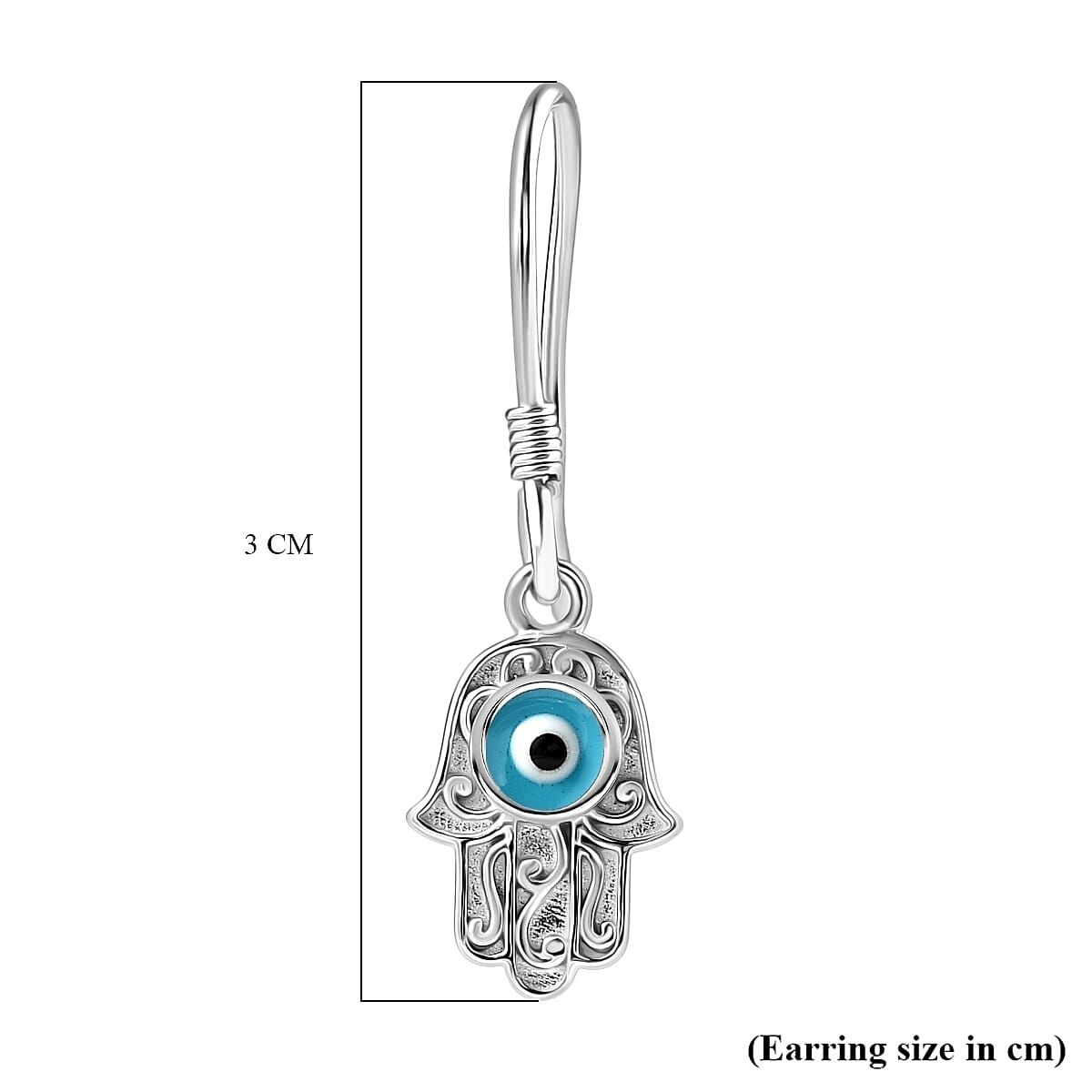 Platinum Overlay Sterling Silver Solitaire Lever Back Earring with J Hook