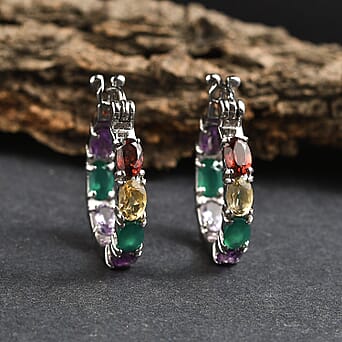 https://tjcuk.sirv.com/Products/82/7/8276455/EverTrue-African-Amethyst-Multi-Gemstones-J-Hook-Half-Hoop-Earring-5-9_8276455_1.jpg?w=342&h=342