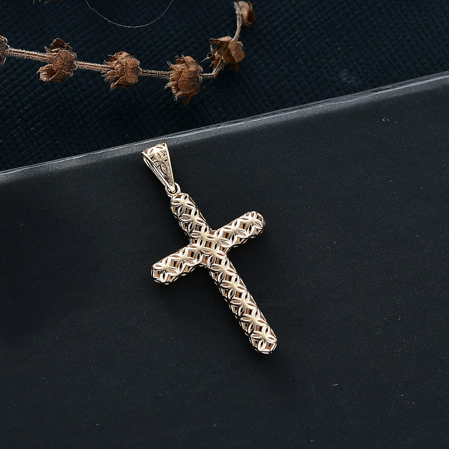 Gold Treasure of Siam - 9K Yellow Gold Cross Pendant 1.00 Gms.