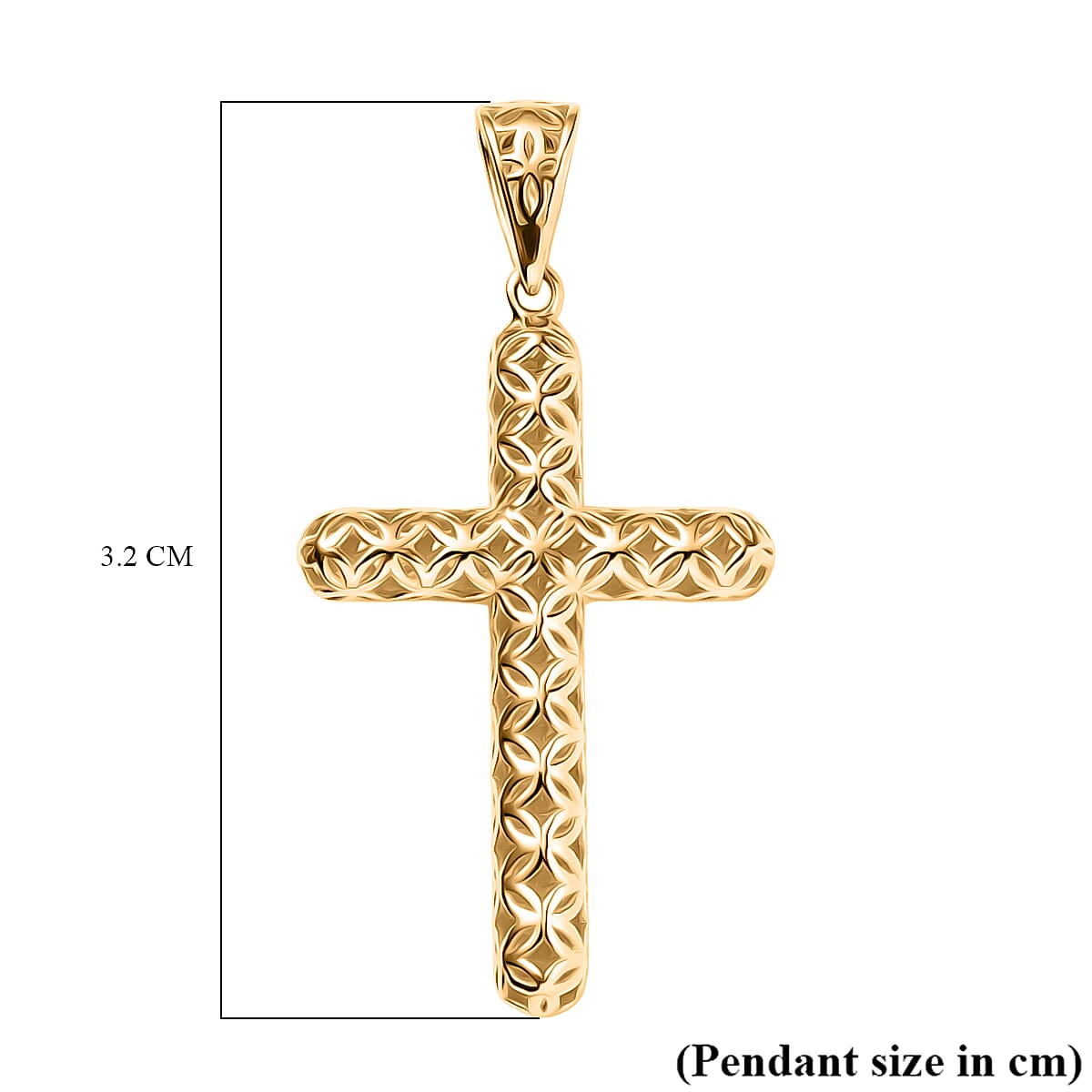 Gold Treasure of Siam - 9K Yellow Gold Cross Pendant 1.00 Gms.