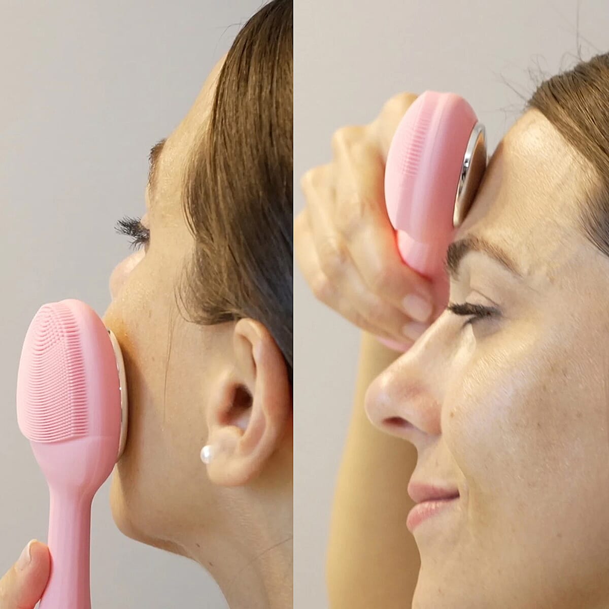 Blushly Vibrating Silicone Cleansing Tool with Heat Treatment - Pink