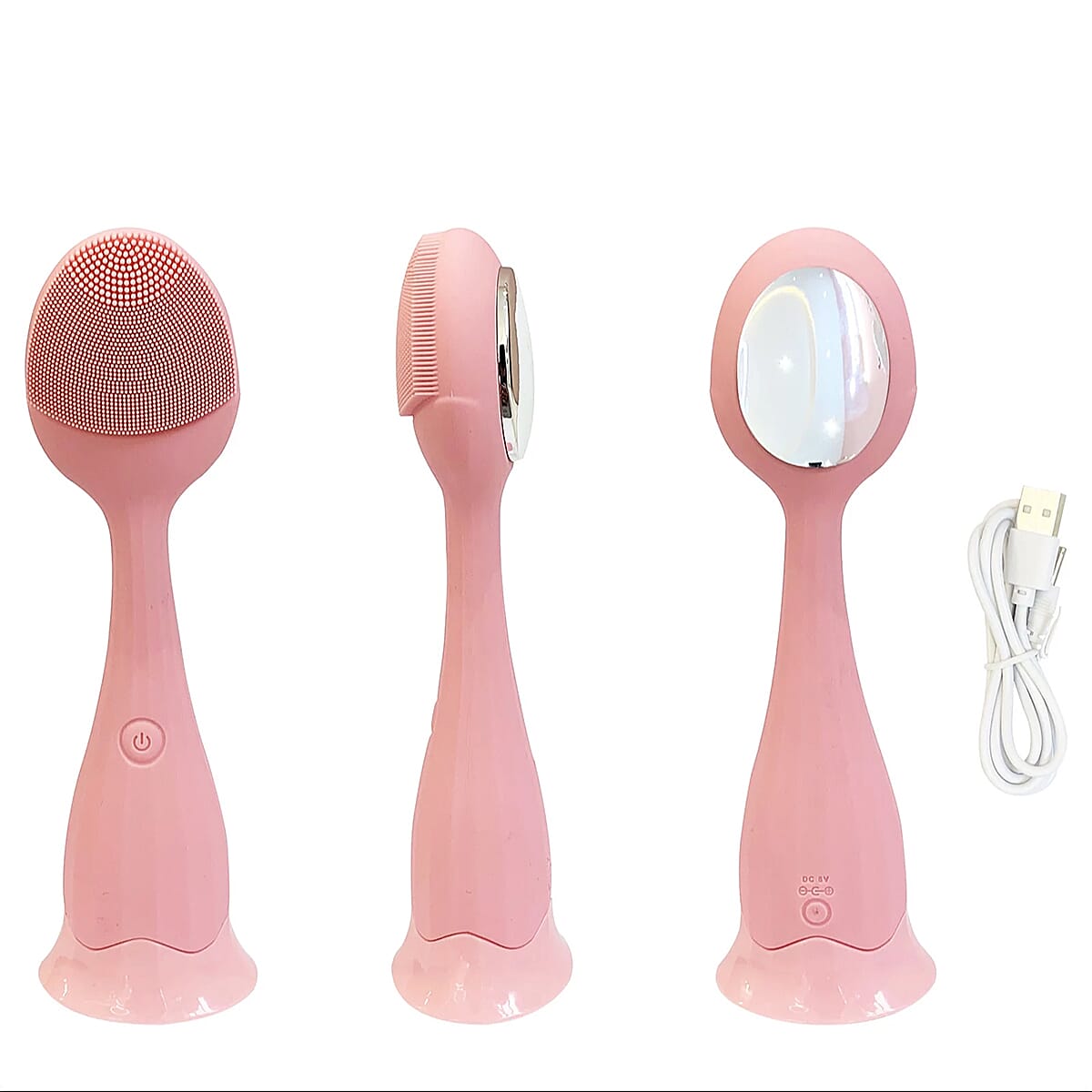 Blushly Vibrating Silicone Cleansing Tool with Heat Treatment - Pink