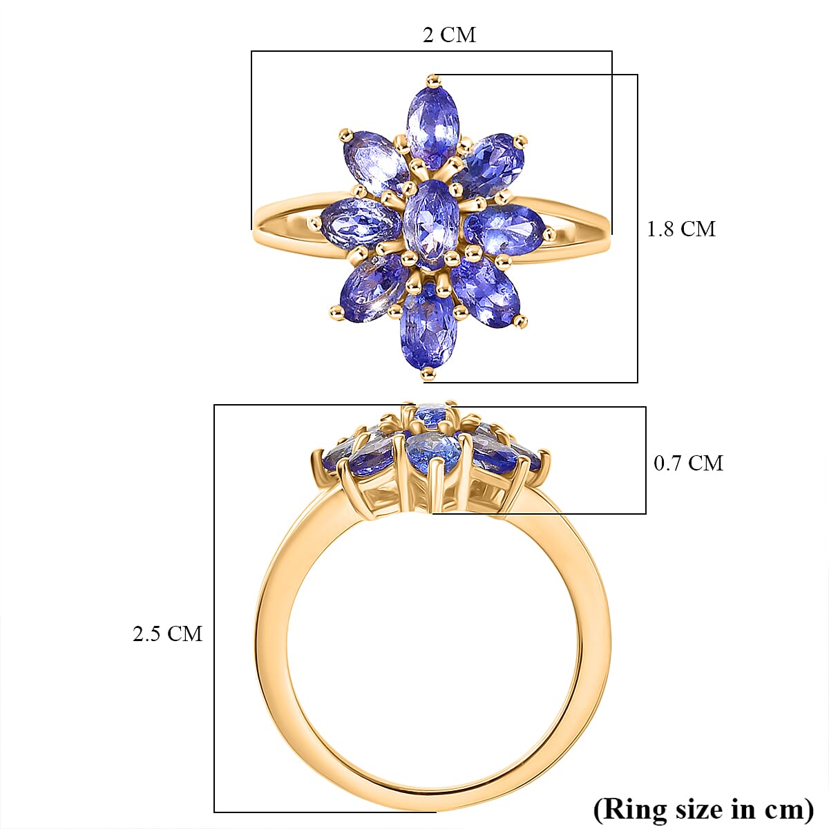 D'Joy Tanzanite Ring in 2.115 Ct.