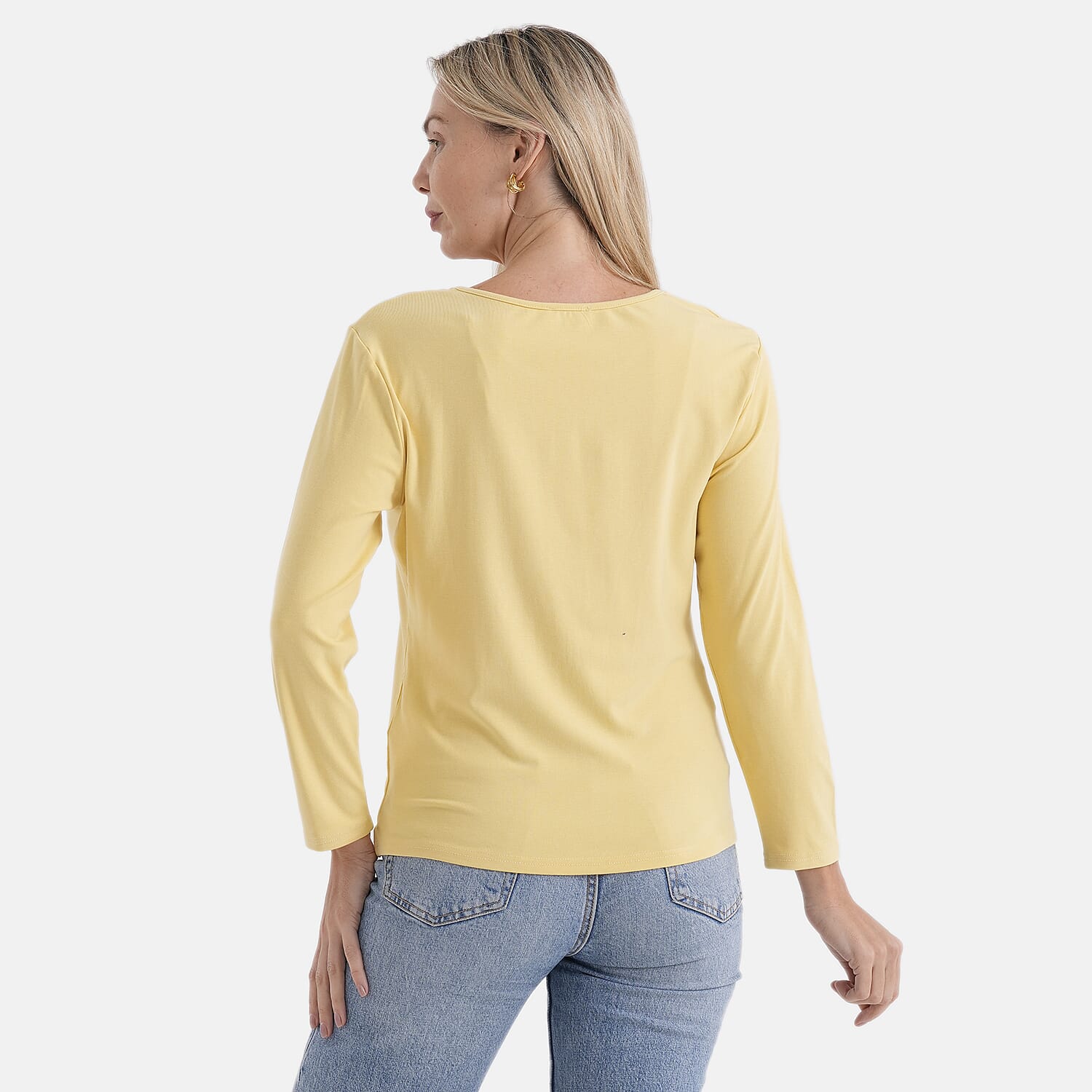 Styled By Solid Colour Round-Neck Top