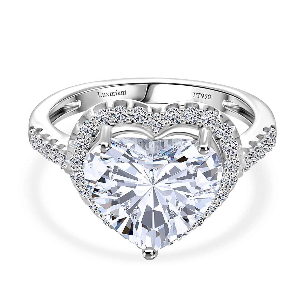 First Time Ever- Luxuriant 950 Platinum IGI Certified Lab Grown Diamond (VS-EF) Ring 5.52 Ct, Platinum Wt. 6.99 Gms.