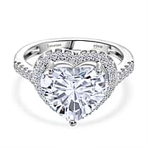 LUXURIANT 5.50 Ct. Lab Grown Diamond Halo Heart Ring in 950 Platinum IGI Certified (VS-EF)