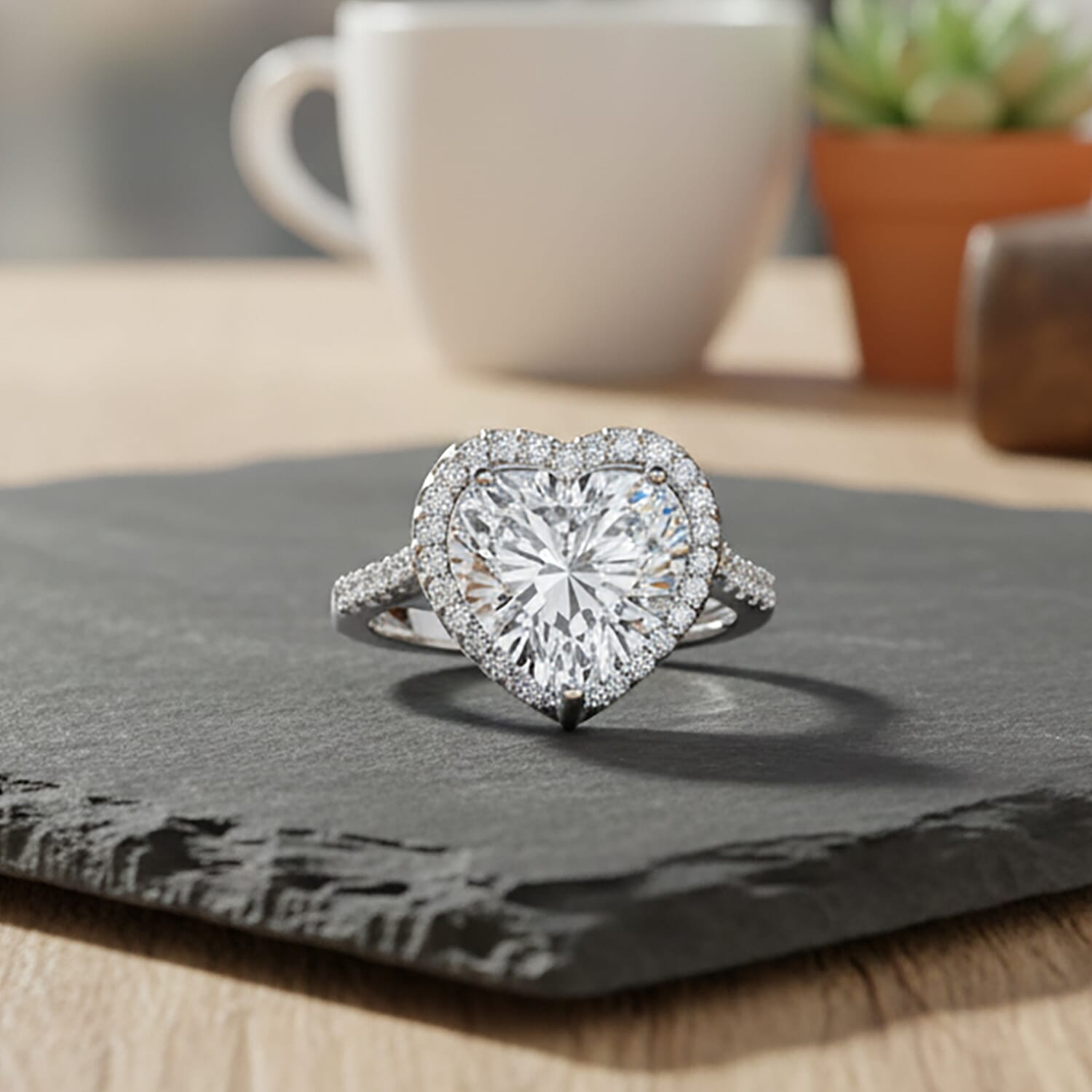 First Time Ever- Luxuriant 950 Platinum IGI Certified Lab Grown Diamond (VS-EF) Ring 5.52 Ct, Platinum Wt. 6.99 Gms.