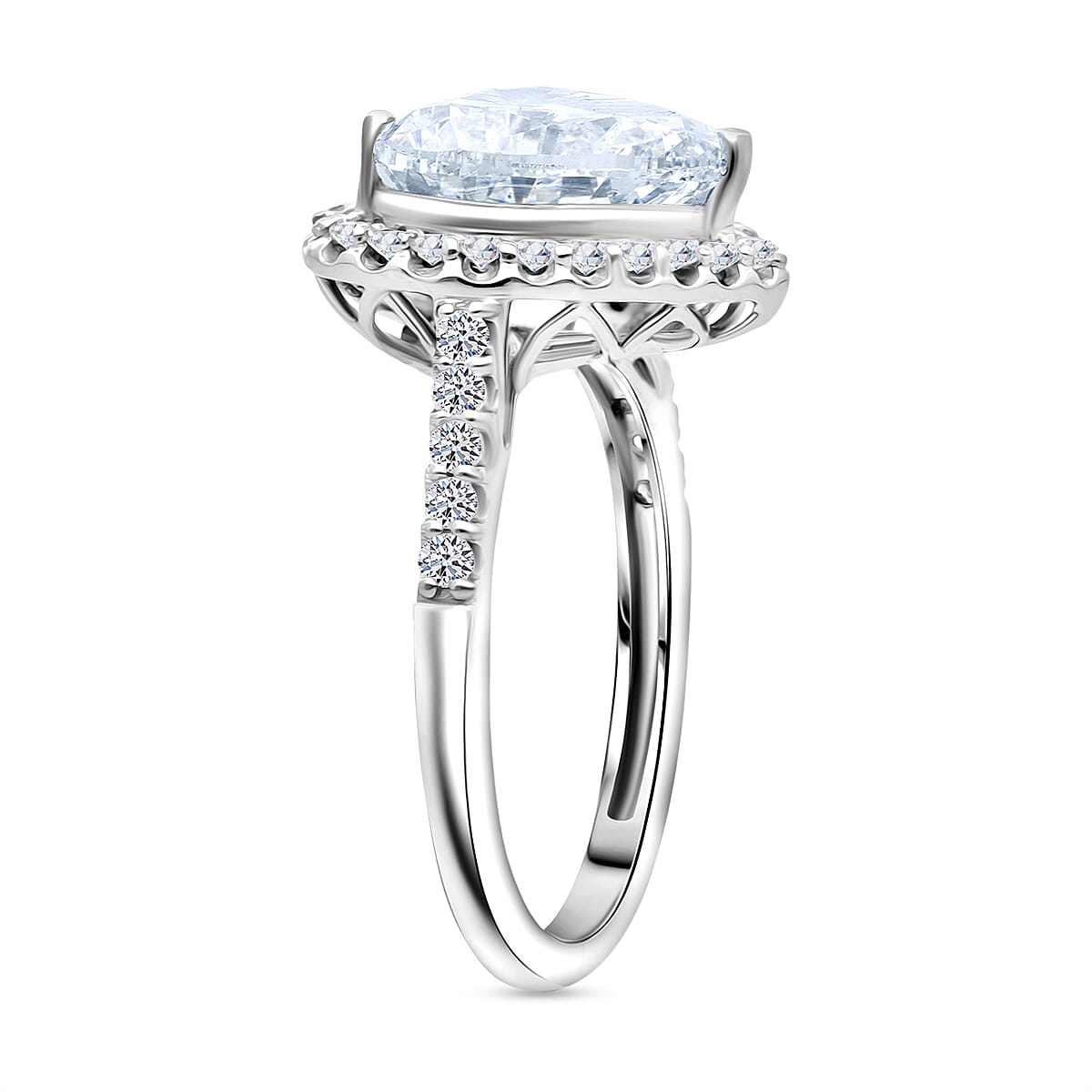 First Time Ever- Luxuriant 950 Platinum IGI Certified Lab Grown Diamond (VS-EF) Ring 5.52 Ct, Platinum Wt. 6.99 Gms.