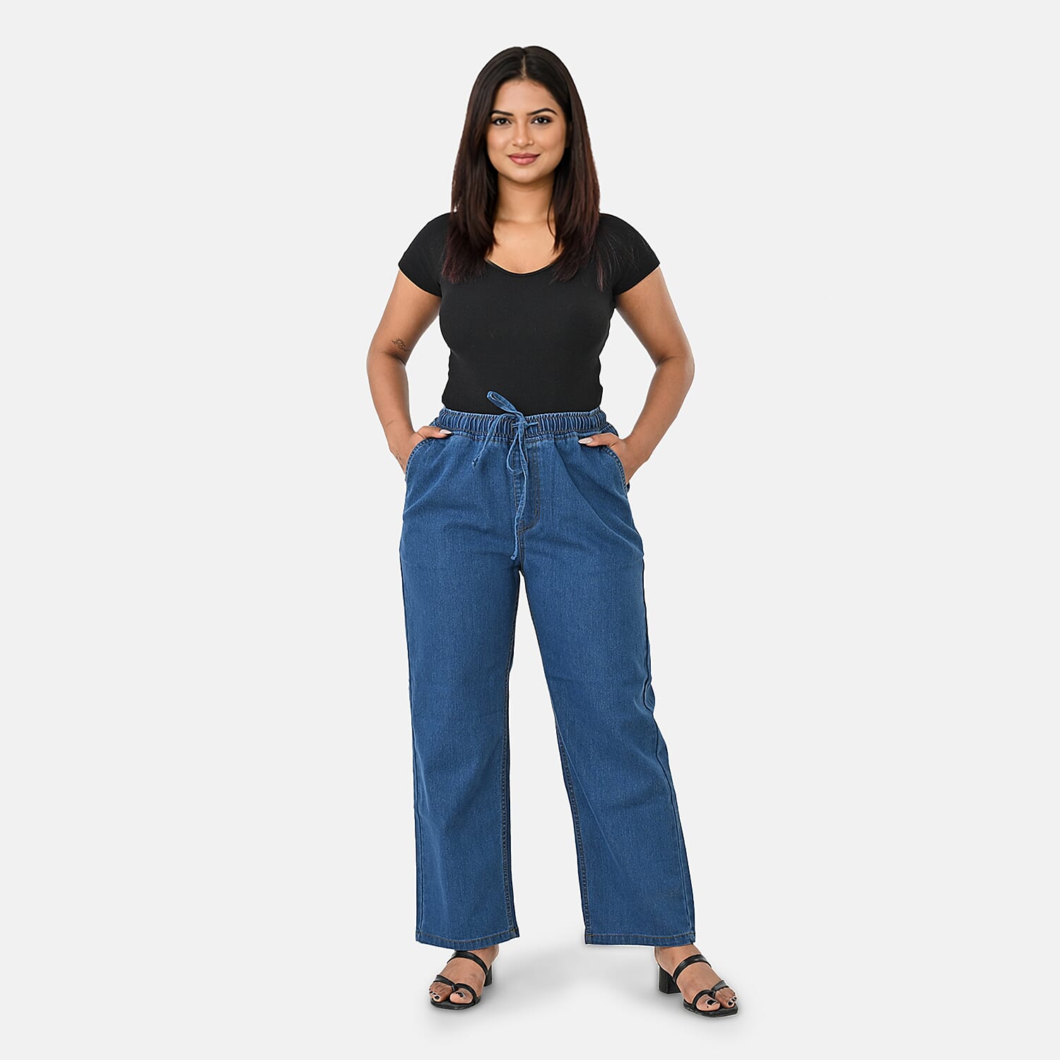 Styled-By-Tencil-Denim-Patterned-Jean-and-Pant-Trouser-Size-XL-Light-B